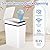 zhuoquan Automatic Trash Can, Touchless Motion Sensor Garbage Can with Lid, Smart Plastic Slim Wastebasket for Bathroom, Office, Rv, Bedroom, Living Room, White