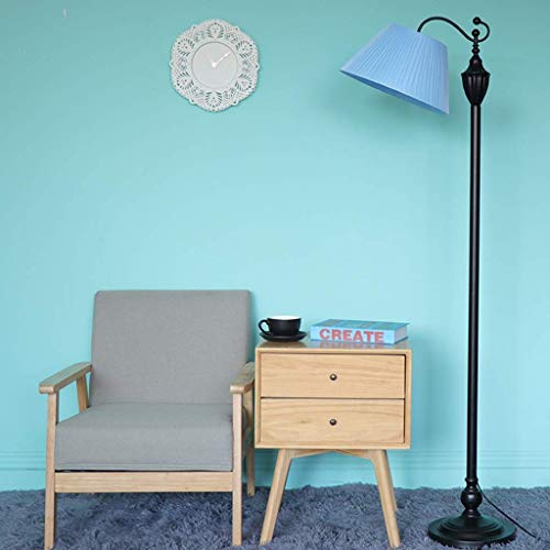 BBG Sala de estar, hotel, dormitorio, lámparas de pie Lámpara de pie Sala de estar Lámpara de pesca Dormitorio Lámpara de pie nórdica Lámpara de pie vintage,C Sky Bluec Interruptor inteligente sin ba