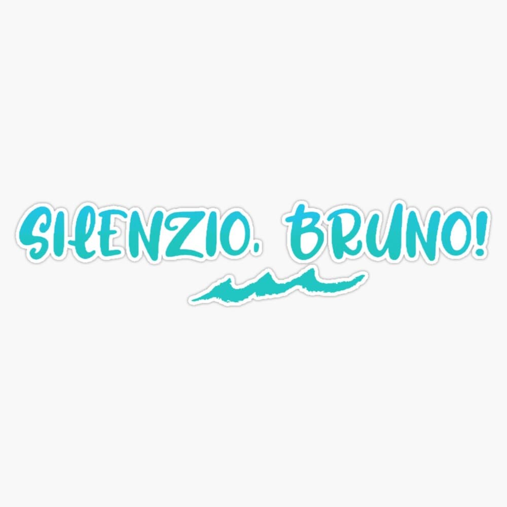 SMJ DesignsSilenzio Bruno! Luca Sticker Vinyl Waterproof Sticker Decal Car Laptop Wall Window Bumper Sticker 5"