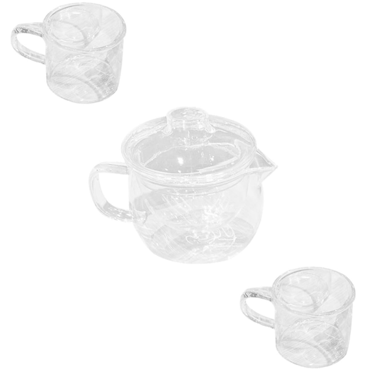 Théière infuseur amovible verre résistant fin des feuilles au fond
