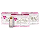 GOLD COLLAGEN Pure - Collagen Supplements for Women & Men with Biotin for Hair Growth, Skin and Nail - Anti Wrinkle Immune System Booster with Hyaluronic Acid, Vitamin C, B6 and Zinc, 3 Pack 10x50 ml