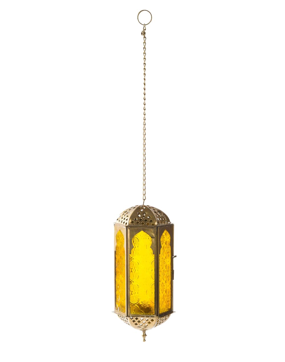 Fabindia Ochre Devesh Glass Hanging Lantern : Amazon.in: Home