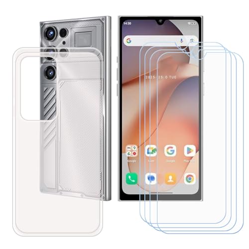 BMPNLSZ �K�p Oukitel C61 GT�p+[4�p�b�N]HD�����K���X�ėp�������P�[�X�A�V���J�Q���P�[�XTPU�o���p�[�ی�o�b�N�P�[�X-Oukitel C61 GT�p�X�N���C�u�h�~�ی��(6,88")