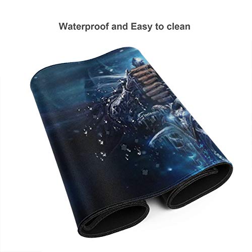 Large Size Mouse Pad For The Lich King,Non-Slip Rubber Base,Stitched Anti-Fray Edges,Waterproof,Smooth Gaming Surface,Keyboard And Mouse Combo Pad Mouse Mat Desk Pad Mousepad 11.8X23.6X0.12 Inch #TOP4