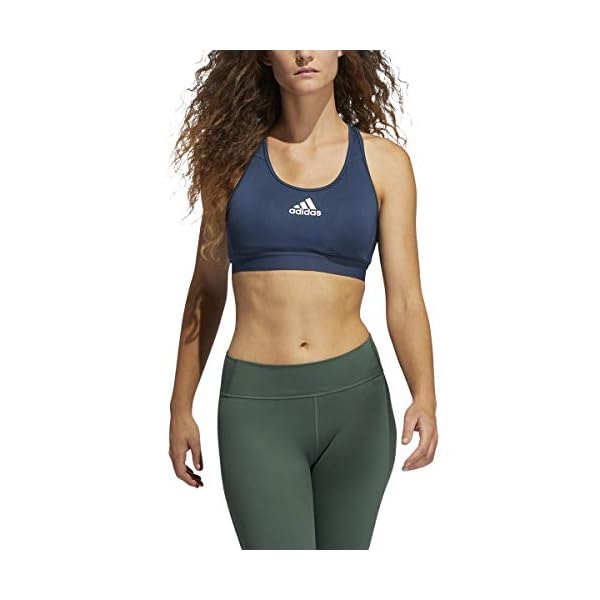 adidas-Womens-Dont-Rest-Alphaskin-Padded-Bra adidas Womens Don't Rest Alphaskin Padded Bra Crew Navy/White X-Large