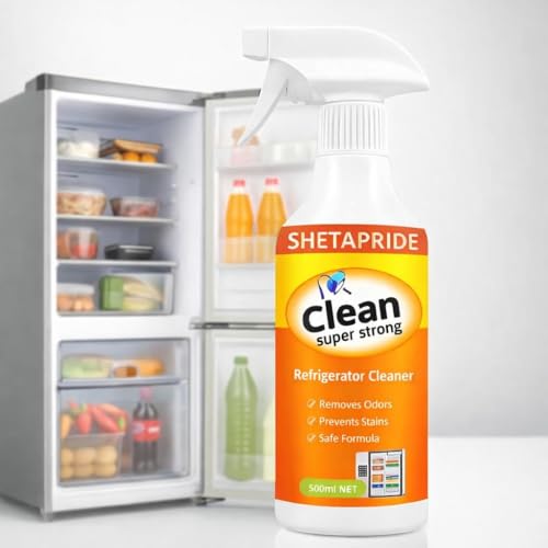 Image of Refrigerator Cleaner Spray & Deodorizer 500ml | Food-Safe Formula | Eliminates Odors & Stains | Cleans Fridge Shelves, Drawers & Interior Surfaces