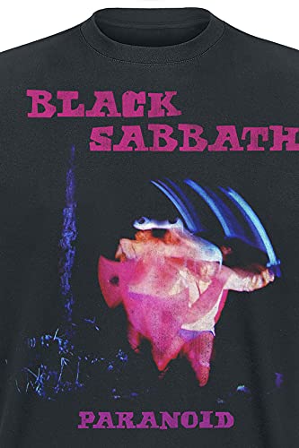 Black Sabbath Paranoid Tracklist Uomo T-Shirt Nero...