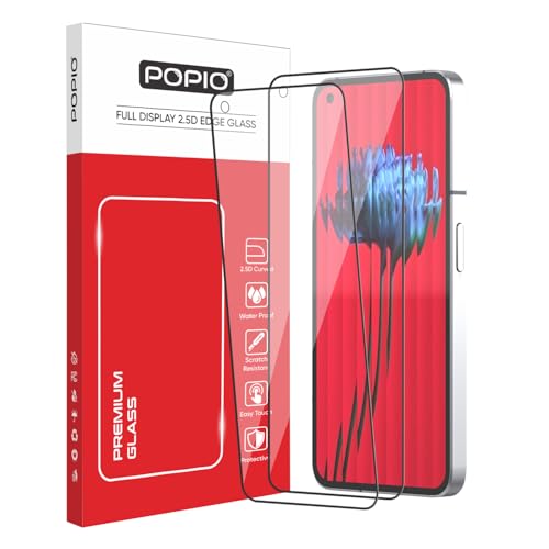 Image of POPIO Xtreme Series Pack of 2 Military-Grade Gorilla Tempered Glass for Nothing Phone 1 | 9H Hardness, Edge-to-Edge Coverage, Anti-Scratch