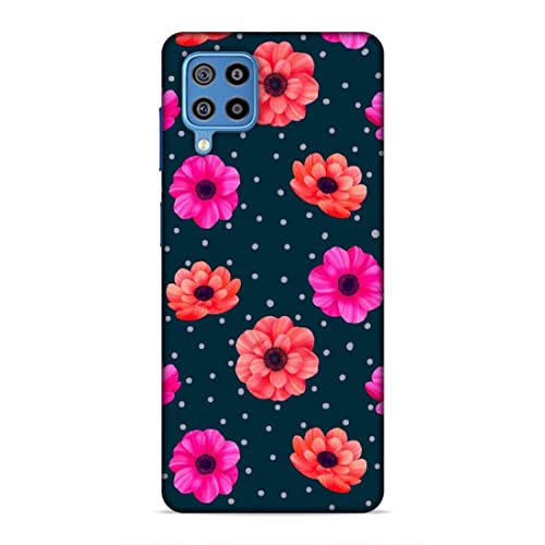 Image of Printed Mobile Back Hard Case Cover for Samsung Galaxy F22 / Samsung Galaxy M22 | Red, Orange, Pink, Floral Art, Flowers -15