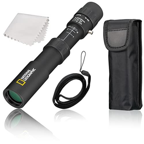 National Geographic Zoom-Monokular 8-25x25, Fern-Rohr mit Makrofunktion & stufenlosem Zoom, Dachkant-Optik, für Natur-Liebhaber, handlich & leicht