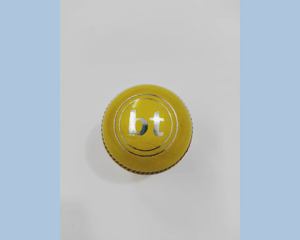Cricket-Lederbälle für den Innenbereich, 114 g, Gelb, 6 Stück