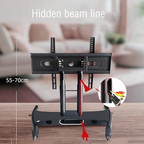 Soporte móvil para TV con altura ajustable y ruedas miniatura 3
