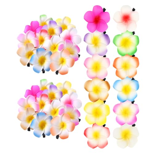 Pinzas pelo plumeria para fiestas hawaianas y eventos de playa en verano, paquete multicolor