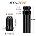 Dynofit M12x1.25 Black Lug Nuts Set for 350Z 370Z Altima Infinit Q50 Q60, 20pcs Closed End Spline Wheel Nuts fit Subaru Forester BRZ Outback WRX, 12mm-1.25 Conical Seat Lugnut for Aftermarket Wheel