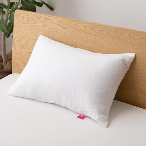 [甲州羽毛ふとん]フレンチリネンピロケース(Mサイズ)ホワイト