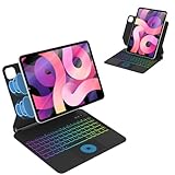 iPad Air 13インチ (M3 2025/ M2 2024) iPad Pro 12.9インチ 第6/5/4/3世代 キーボード ケース マルチタッチジェスチャー対応 バックライト付き 磁気吸着 ブラック