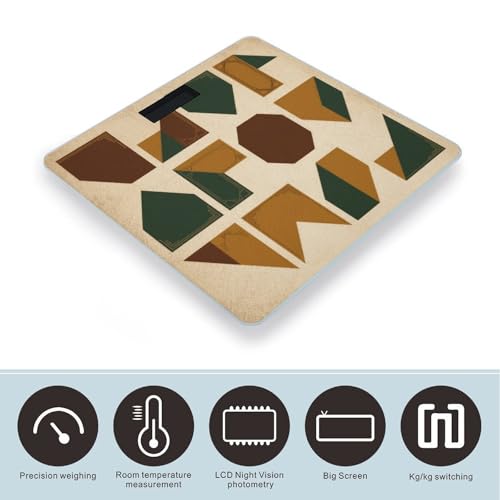 Báscula de Baño Digital Geométrica con Pantalla LED miniatura 3