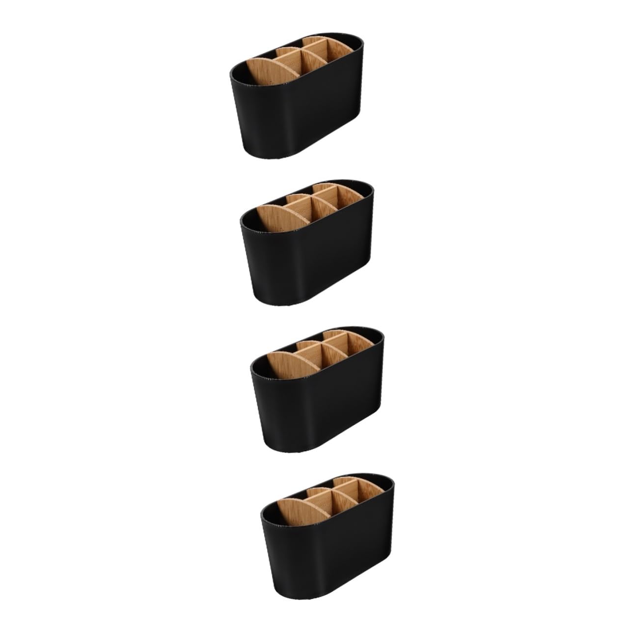 Cabilock 4piezas Soporte para Cepillos De Dientes y Pasta De Dientes De Bambú Organizador De Baño Desmontable y Antideslizante para Mantener El Mostrador Ordenado Desorden