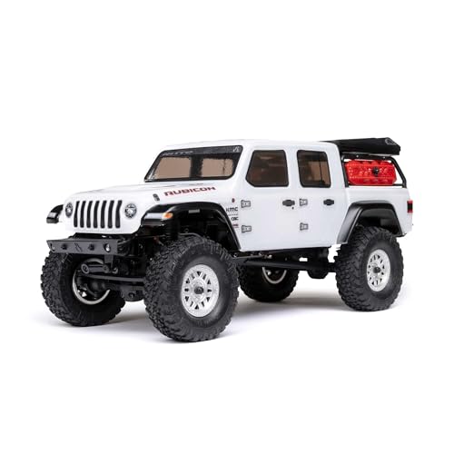 Image of Axial RC Truck SCX24 Jeep Gladiator 4 Wheel Drive Rock Crawler Brushed RTR Nothing Needed to Complete Ready-to-Run White AXI00005V2T4, Remote Control Car, RC Car, RC Crawler