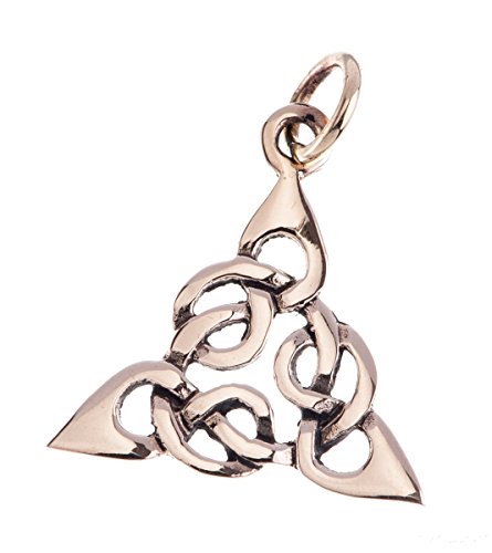 Pendentif celtique en bronze Isea travaillé à la main motif triangle païen mystique