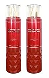 Bath and Body Works Strawberry Pound Cake Fine Fragrance Body Mist Gift Set - Value Pack Lot of 2...