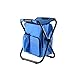 DALIAN Zaino Refrigerato Sgabello Pieghevole, Portatile Isolato Sedile Borsa Ideale per Il Campeggio All'aperto, Viaggi, Escursioni, Spiaggia, PIC-Nic, 330 Lb capacità,Blu