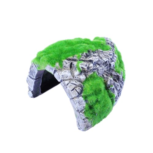 SEWOART 箱 苔の洞窟飾り 隠れる ヤモリテラリウム 動物の装飾 水族館の流木 亀の寝具 カメ 魚の隠れ家 爬虫類の檻 亀の家 水族館の岩の装飾品 蛇 トカゲ 苔の洞窟の生息地 亀の苔の洞窟