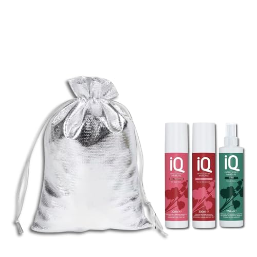 IQ Intelligent Haircare Daily Shampoo & Conditioner + 10 in1 Leave-In SpraySulphate-Free Everyday Haircare Set for All Hair TypesEnriched with Amaranth Paraben-Free Cruelty-Free Includes Gift Bag