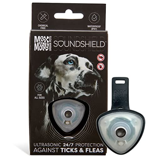 Max & Molly Pest Prevention For Dogs & Puppies Of Any Size, Shield Tag For Dog Collar, Safe And Easy Pet Defense Through Soundshield Ultrasonic Tech (Black) #TOP25