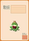 Dyslexia, Visual Stress Special Education Tinted School Exercise Books for Maths – squared with margin – coloured paper orange, frog prince: A4 format, anti shadow paper for stressless writing