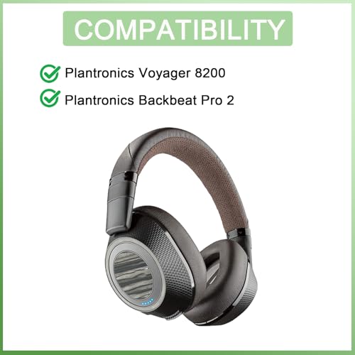 Repuestos de almohadillas para Plantronics Voyager 8200 UC/Plantronics Backbeat Pro2 Auriculares, cojines con espuma de alta densidad para aislamiento de ruido, con mayor grosor miniatura 3