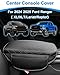 Zrebrio Center Console Cover for Ford Ranger 2024 2025 2026 PU Leather Armrest Cushion Pad with Side Pocket Middle Console Lid Protector Ranger Interior Accessories (Ranger 24-26 pad)