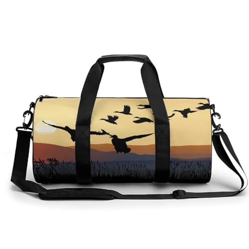 Sac de sport gym Oies du Crépuscule grand sac week-end de voyage pour camping 45x23x23cm