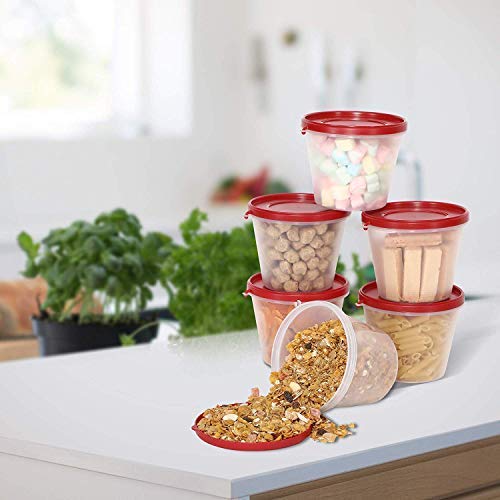 Image of Cutting EDGE Nesterware Food Storage Container for Pulses, Sugar, Tea, Cereals - 1L (RED, 6)