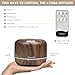 Aromatherapy Essential Oil Diffuser for Room: Air Humidifier Aroma Scent Cool Mist Diffuser Colorful Lights Wood Cute Small Large Waterless Auto Off Ultrasonic Diffusers for Home Bedroom (300ml)