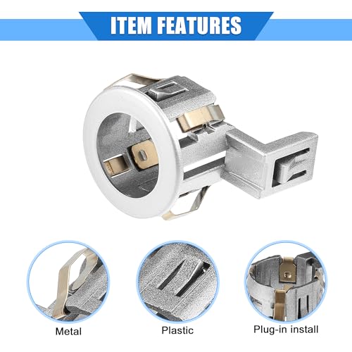 Image of Parking Sensor Retainer Holder Compatible for Toyota Sienna 2011-2017, Durable Plastic Silver Tone Backup Parking Aid Assist Sensor Bracket