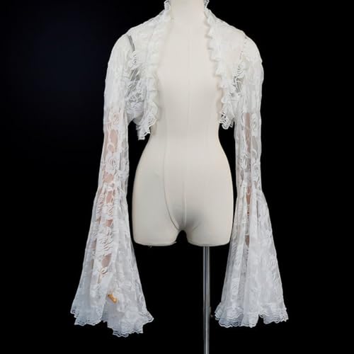 Blusa transparente de manga larga acampanada para un estilo vintage 8