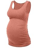 Plus Size Maternity Tank Top & Cami (Rust Pink XXL)