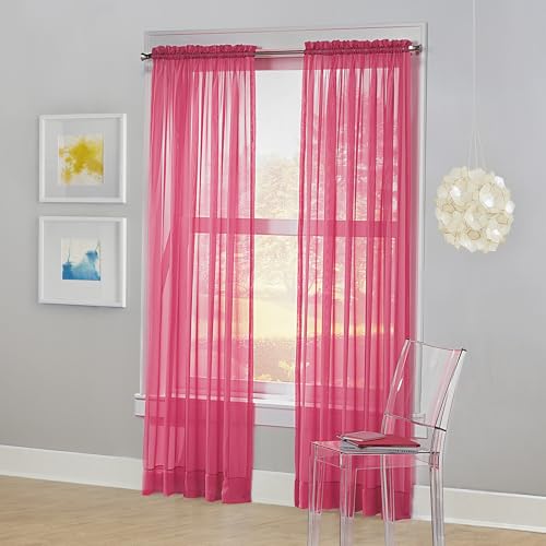 No. 918 Calypso Sheer Voile Rod Pocket Curtain Panel, 59