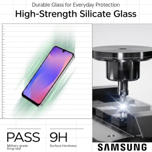 Image of Tempered Glass Screen Guard for Samsung A17, M17, F17, M36 | Anti Reflection Technology, Military Grade, Extreme Touch Response, Easy Install Kit
