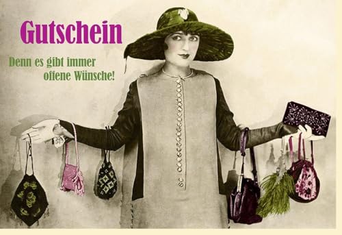 Geburtstagskarte im Retro-Stil – Vintage Design mit Gutscheinfach, Elegante Geschenkkarte für Wünsche & Feiern - mit Umschlag