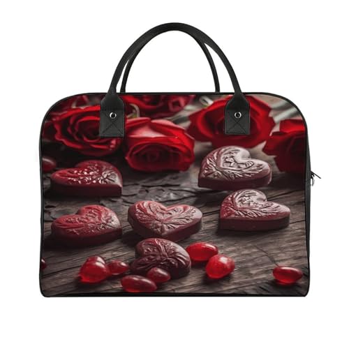 Sac fourre-tout pour ordinateur portable à motif cœurs : cabas de travail multi-poches