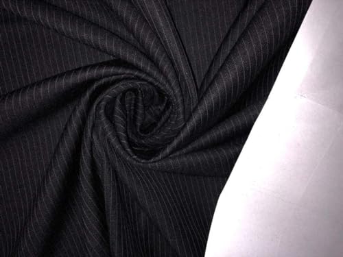 Tissu 100 % laine Angleterre Huddersfield Super 150s rayé pour tailleur homme