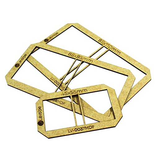 Kit Gabarito Post It Moldura Cartonagem Encadernação 3un Mdf