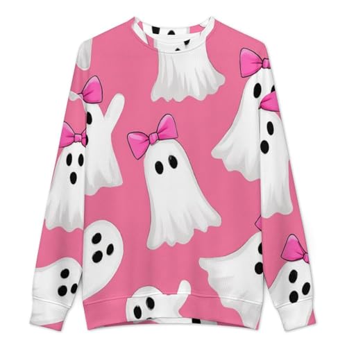 MoBlinko Mens Sweater Cute Ghost Sweaters for Men 3XL Crew Neck Sweater for Men Lightweight Pullover2