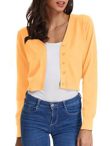 GRACE KARIN Women's Open Front Knit Cropped Bolero Shrug Cardigan...