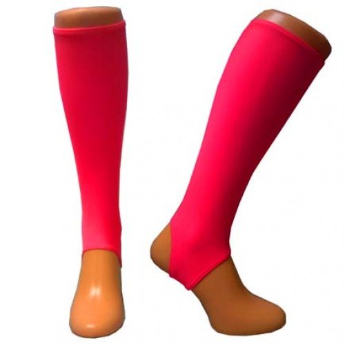 Shin Pad Inner Socks - Under Shin Guard Liners for Children - for Hockey & Football - PROtects from shin rash/rubbing - Suitable for Girls & Boys - Choice of Design & Size (Electric Pink, 5-7 yrs)