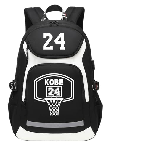 Sac à dos solide Mamba Kobes noir pour protéger un grand ordinateur portable de 17 pouces