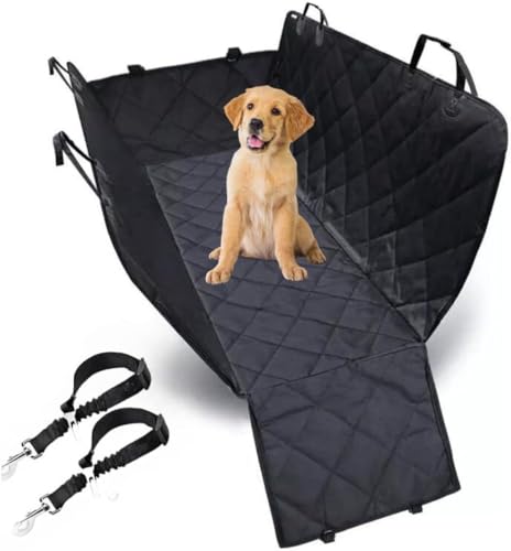 Recalma Coprisedile Auto per Cani 100% Impermeabile, Antigraffiato e Antiscivolo, Trasportino Auto incl. Guinzagli