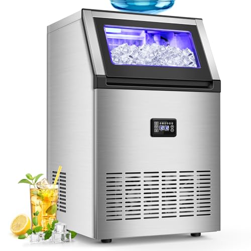 Máquina fabricadora de hielo comercial 160Lbs/24H 35Lbs capacidad miniatura 1